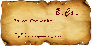 Bakos Cseperke névjegykártya