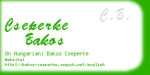 cseperke bakos business card